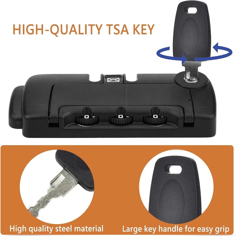 ZIYIZE TSA Key 002 007Universal Lock Key Master Suitcase with 2Pcs Rings for Forgotten Password Combinations of Luggage Locks, Luggage Lock Password Combination Forgetting Solution - Image 3